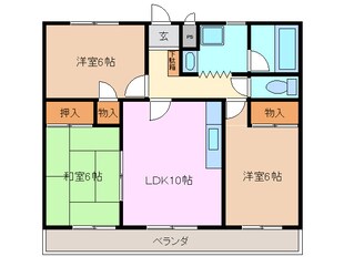 霞ケ浦駅 徒歩5分 4階の物件間取画像